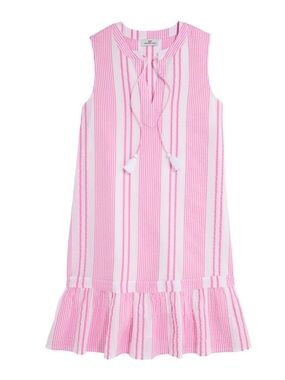 Vineyard Vines Pink and White Striped Seersucker Coverup